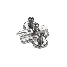 Afbeeldingen van Hettich Kruismontageplaat met hoogteverstelling m.b.v. slobgat, Rijboring 37 x 32 mm, met euroschroeven (for ø 5 x 12 mm holes), dikte 5,0 mm