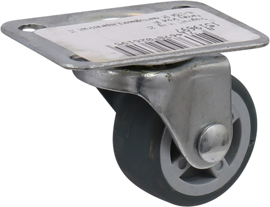 Afbeeldingen van Kelfort Zwenkwiel - Ø30mm (20kg) - gegalvaniseerd met plaat en glijlager grijs rubber 