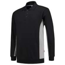 Afbeeldingen van Tricorp polo sweater bicolor 302003 Zwart/Grijs 5XL