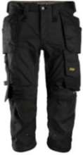 Afbeeldingen van Snickers Allround stretch pirate broek 6142-0404, Maat 100, zwart
