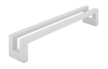Afbeeldingen van Siro Meubelgreep metaal - boorafstand 160mm/L 168mm/H 29mm/B 26mm wit mat 