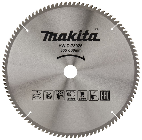 Afbeeldingen van Makita zaagblad D-73025 - 305x30 HM 100T - voor aluminium 