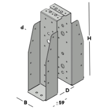 Afbeeldingen van GB Balkdrager GBS DB 75x275 Dikte 1,5 Sendzimir Verzinkt