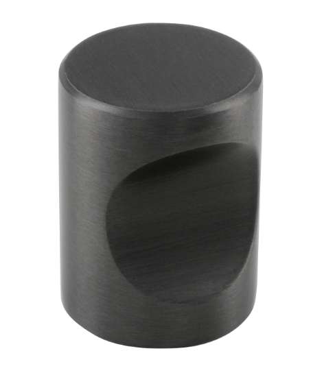 Afbeeldingen van Siro Meubelknop metaal - L 18mm/H 24mm/B 18mm - grafiet zwart donker 