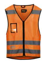 Afbeeldingen van Snickers vest 9153-5500 maat 2XL High Visibilty oranje
