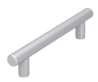 Afbeeldingen van Siro Meubelgreep kunststof - boorafstand 96mm/L 130mm/H 28mm/B 12mm - aluminium 