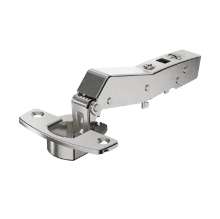 Afbeeldingen van Hettich Sensys hoekscharnier W45 zonder geïntegreerde demping (Sensys 8639 W45), vernikkeld, opliggend, openingshoek 95°, TH-boorbeeld 52 x 5,5 mm, voor schroefbevestiging (-)