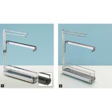 Afbeeldingen van Hettich Uittrekbare handdoekhouder 90° , CLASSIC, zilver gepoedercoat (2)