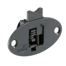 Afbeeldingen van Hettich SlideLine 55 Plus Geleidingsdeel voor schroefbevestiging voor kasten met 1 opliggende (sponning) en 1 inliggende deur, kunststof