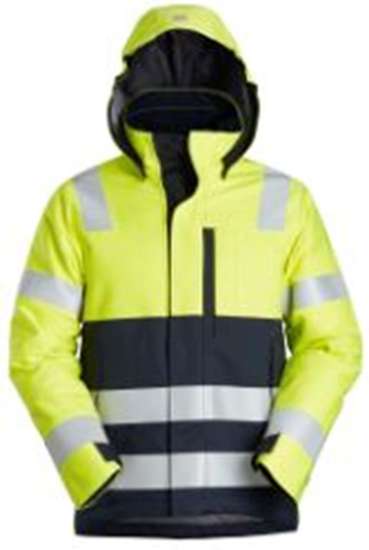 Afbeeldingen van Snickers ProtecWork geïsoleerd jacket, klasse 3, 1163-6695 maat 028, high-visibillity geel/donker blauw