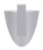 Afbeeldingen van Siro Kapstokhaak kunststof - L 64mm/H 33mm/B 47mm - aluminium 