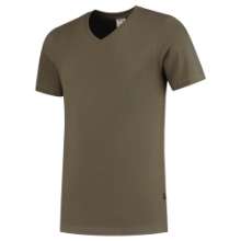 Afbeeldingen van Tricorp T-Shirt V hals Slim fit 101005 Army XS