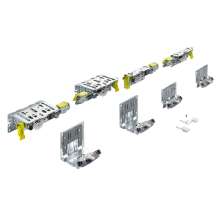 Afbeeldingen van Hettich TopLine XL, Set loop- en geleidingsdelen, STB 19, 17 mm,  18 - 30 mm, 60 kg, 4-deurs