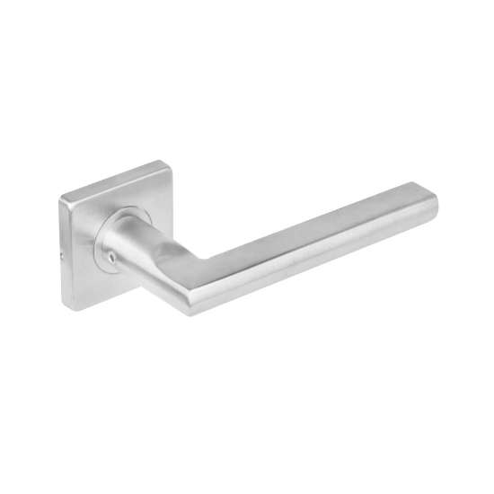 Afbeeldingen van INTERSTEEL Gatdeel Hoek 90°plat op rozet vierkant dubbel geveerd rvs 1252