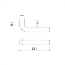 Afbeeldingen van Ami deurkruk 368 - deurdikte 38/42mm - F1 
