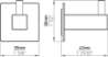 Afbeeldingen van Siro Kapstokhaak metaal - L 38mm/H 42mm/B 35mm RVS 