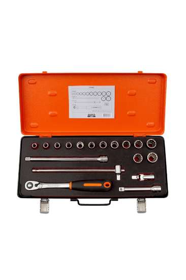 Afbeeldingen van Bahco doppenset 1/2'' 18 Delig