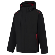 Afbeeldingen van Tricorp winter tech shell Accent - maat XS - zwart/rood  
