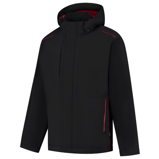 Afbeeldingen van Tricorp winter tech shell Accent - maat 5XL - zwart/rood  