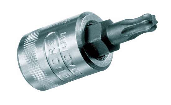 Afbeeldingen van Dopsleutel-schroevendraaier 1/4" met kogelkop, tbv inwendige TORX® schroeven