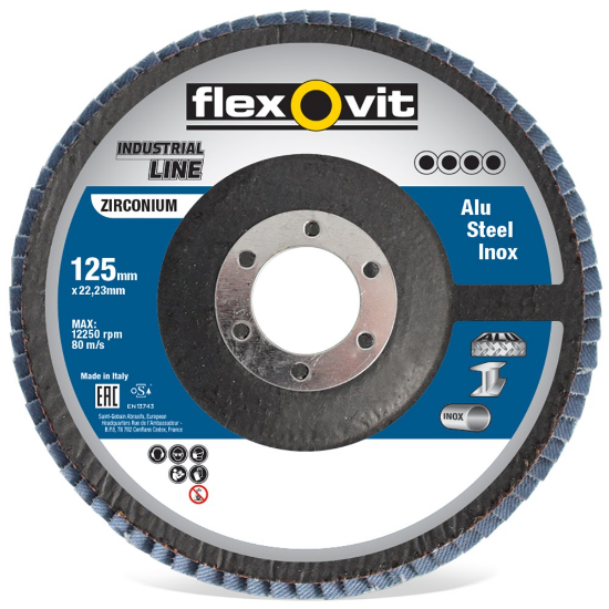 Afbeeldingen van Vlaklamelschijf Con. Fib. Zirc Industrial Line