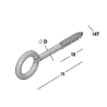 Afbeeldingen van GB Schroefoog houtdraad HT4,8 30x14mm Ø3,8mm verzinkt 