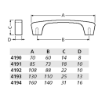 Afbeeldingen van Hermeta Greep 130/110 mm 2Xm5 4193-11E F1 Mat