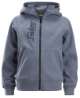 Afbeeldingen van Snickers junior logo zip hoodie 7508-3400, Maat 164, gemeleerd blauwgrijs