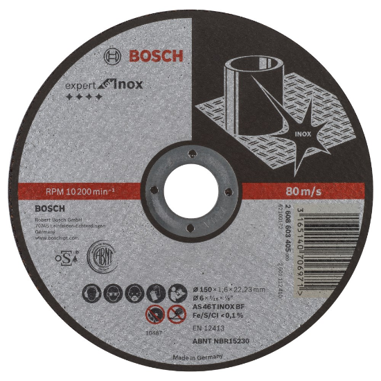 Afbeeldingen van Bosch Doorslijpschijf recht Expert for Inox