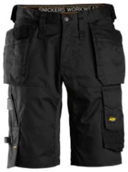 Afbeeldingen van Snickers Allround stretch loose fit korte broek 6151-0404, Maat 44, zwart