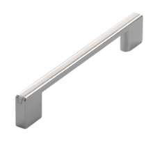 Afbeeldingen van Siro Meubelgreep metaal - boorafstand 128/160mm/L 168mm/H 28mm/B 10mm chroom glanzend/wit 