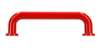 Afbeeldingen van Siro Meubelgreep kunststof - boorafstand 96mm/L 112mm/H 30mm/B 16mm - rood 