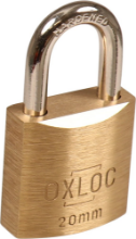 Afbeeldingen van Oxloc Cilinderhangslot messing VS
