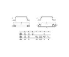 Afbeeldingen van Hermeta Greep 150mm Opschroevend 4203-79E Wit