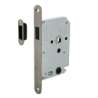 Afbeeldingen van INTERSTEEL Woningbouw magneet badkamer/toilet slot 63/8mm, voorplaat afgerond rvs, 20x175, doorn 50mm incl. slu 9571