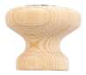 Afbeeldingen van Siro Meubelknop hout - L 35mm/H 27mm/B 35mm grenen/antiek zilver 