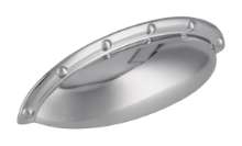 Afbeeldingen van Siro Schelpgreep metaal - boorafstand 64mm/L 93mm/H 20mm/B 27mm chroom glanzend 