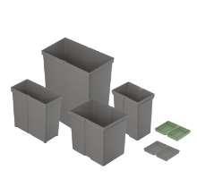 Afbeeldingen van Hettich Emmer 8 l, kunststof, antraciet, B x T x H 152 x 225 x 295 mm, voor afvalsysteem AvanTech YOU Pull, ArciTech Pull, InnoTech Pull