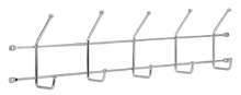 Afbeeldingen van Siro Haaklijst metaal - boorafstand 506x46mm/L 516mm/H 48mm/B 105mm chroom glanzend 