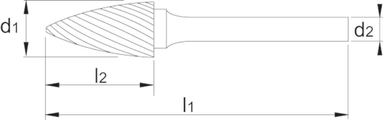 Afbeeldingen van Phantom HM stiftfrees model G‚ boomvorm