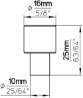 Afbeeldingen van Siro Meubelknop metaal - L 16mm/H 25mm/B 16mm mat zwart 