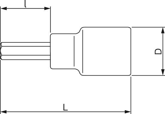 Afbeeldingen van Bahco 6709M-1/4 inbusdop
