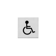 Afbeeldingen van INTERSTEEL Pictogram toilet mindervalide zelfklevend rvs geborsteld 4601