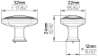 Afbeeldingen van Siro Meubelknop metaal - L 32mm/H 24mm/B 22mm antiek zilver/wit 