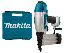 Afbeeldingen van Makita brad tacker AF506 - 8 bar 18Ga - inclusief olie en veiligheidsbril in koffer 
