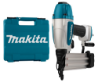 Afbeeldingen van Makita brad tacker AF506 - 8 bar 18Ga - inclusief olie en veiligheidsbril in koffer 