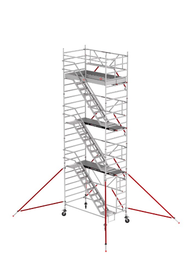 Afbeeldingen van Altrex Trapsteiger RS TOWER 53-S - Werkhoogte 8.2 meter - Platformlengte 2.45 meter Hout 