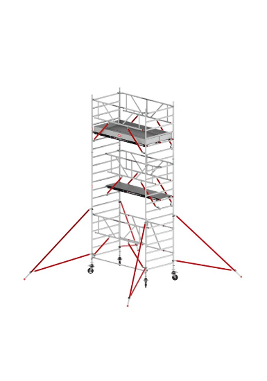 Afbeeldingen van Altrex Vouw-/Rolsteiger RS TOWER 55-S - Werkhoogte 6.8 meter - Platformlengte 2.45 meter Fiber-Deck 