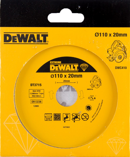 Afbeeldingen van DeWALT Diamant zaagblad nat DT3715