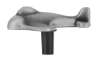 Afbeeldingen van Siro Meubelknop metaal - L 56mm/H 33mm/B 59mm antiek tin 